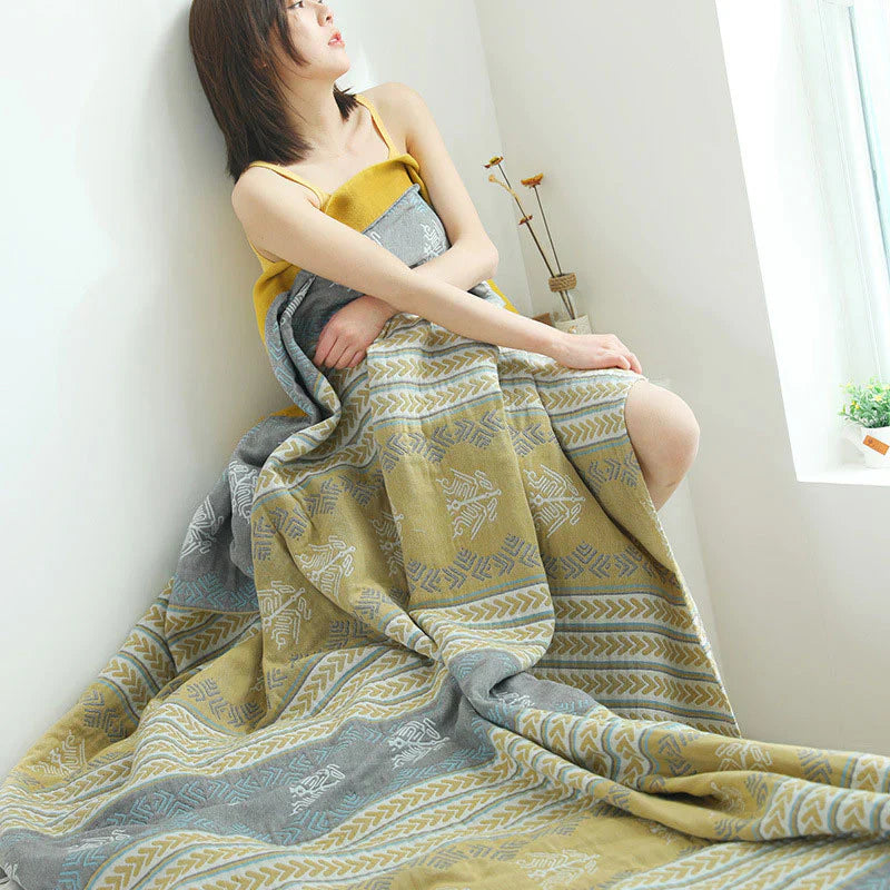 Wheatfield Dreams Wendeblanket aus Baumwolle