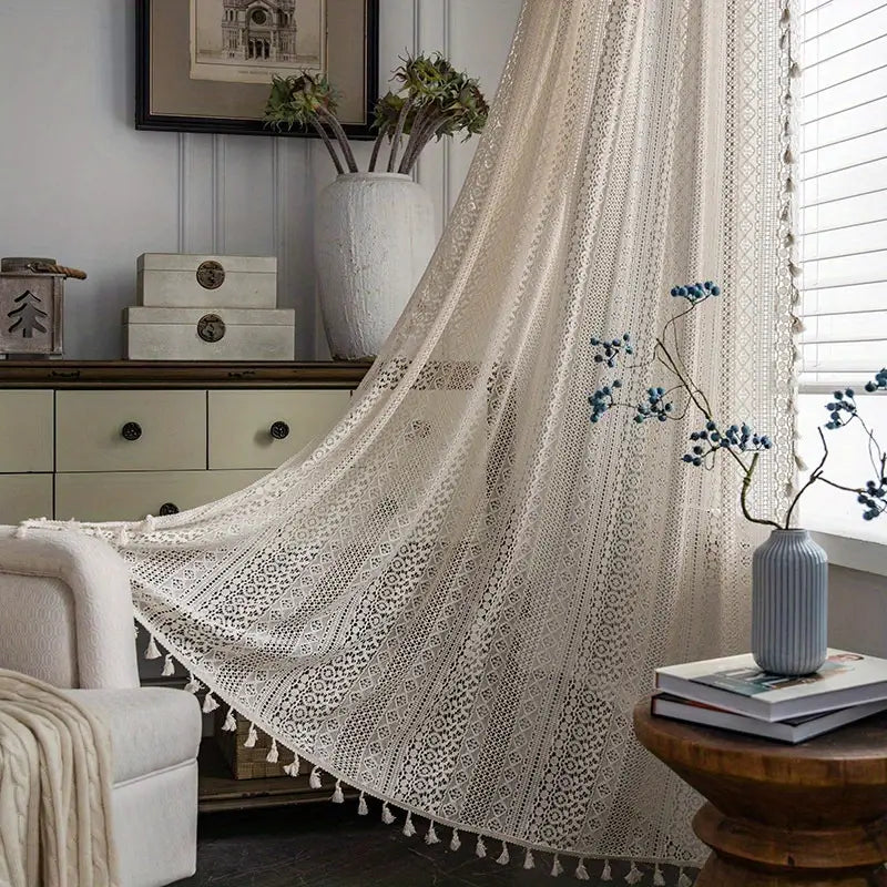 Chic Bohemian Häkelvorhang