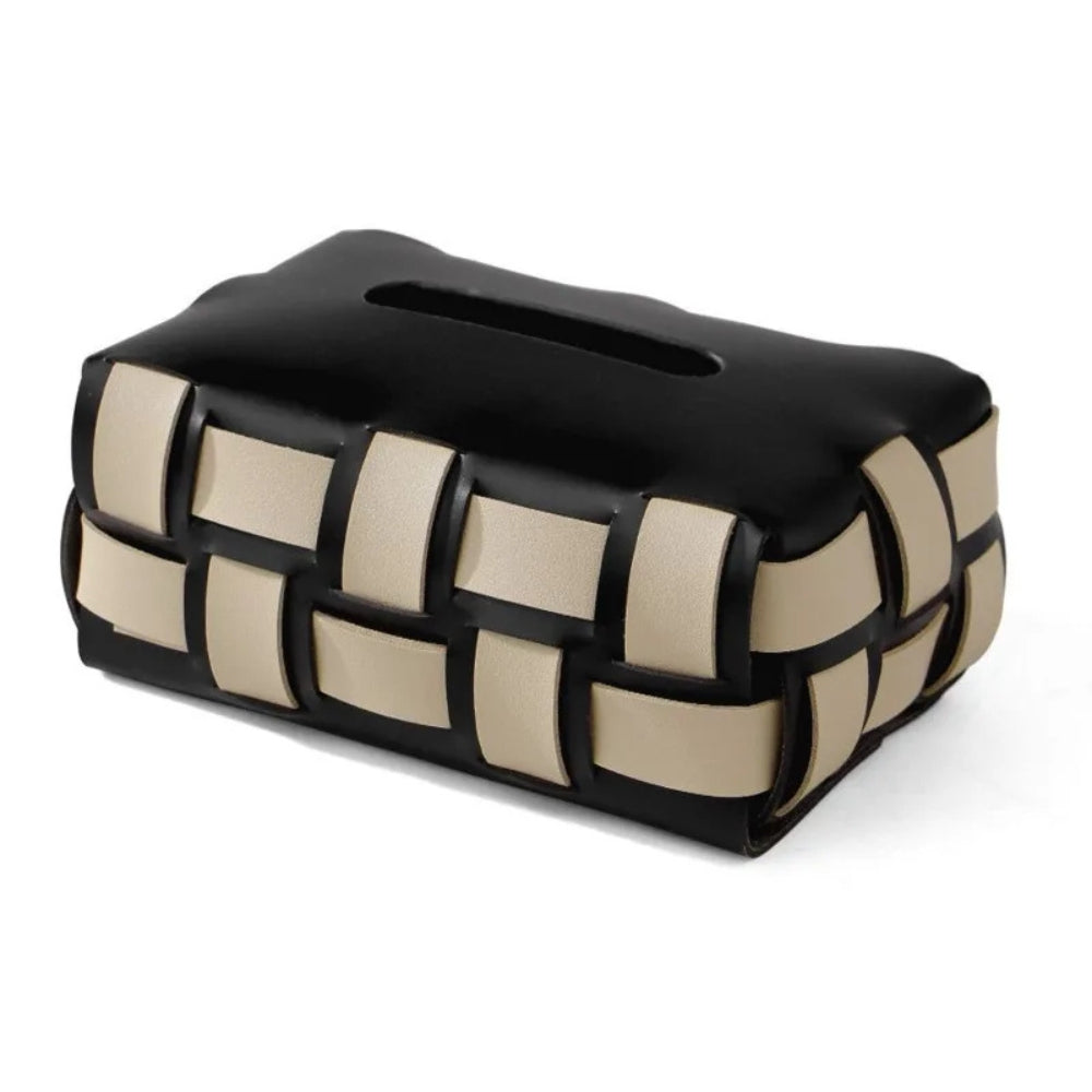 Geflochtener veganer Leder Taschentuchhalter