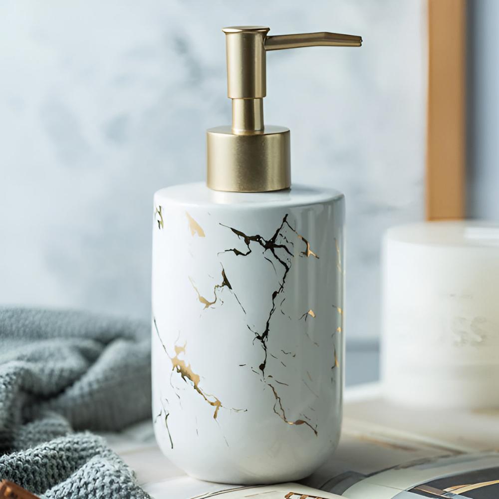 Goldene Marmor Luxus Spender