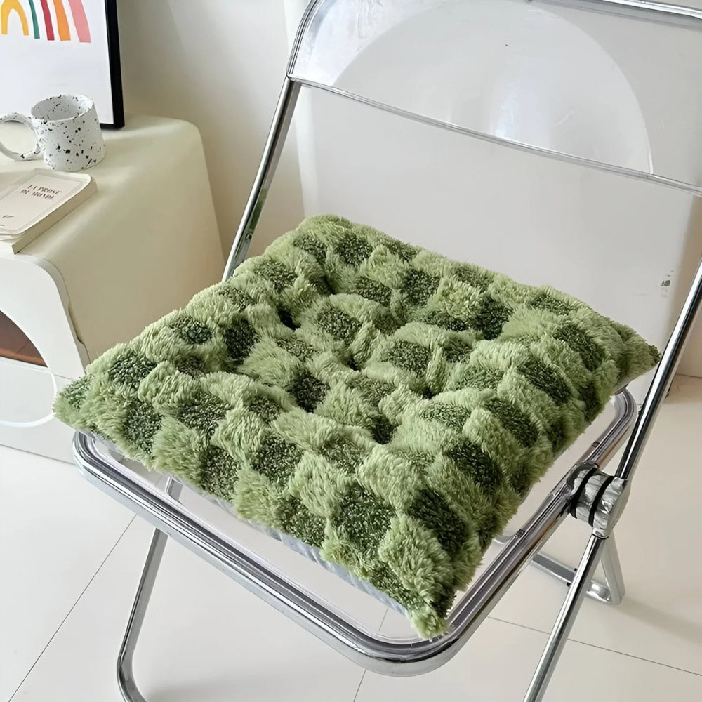 Flauschiges kariertes Fleece gepolstertes Kissen