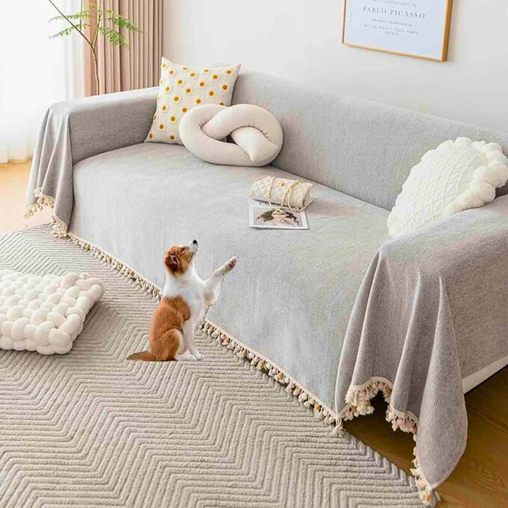 Elegante Plüsch-Sofa-Decke Schutz