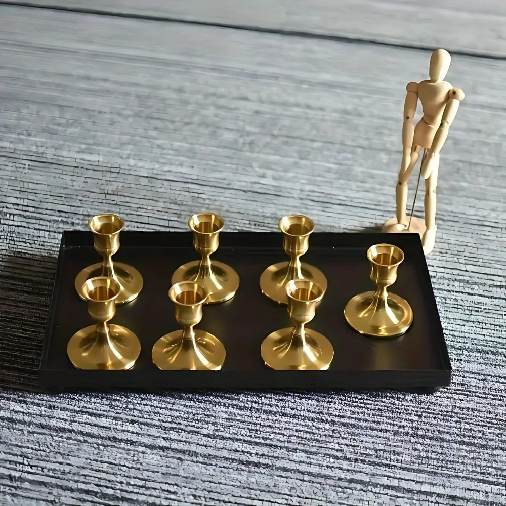 Schimmernder Vintage Kerzenhalter | 2er Set