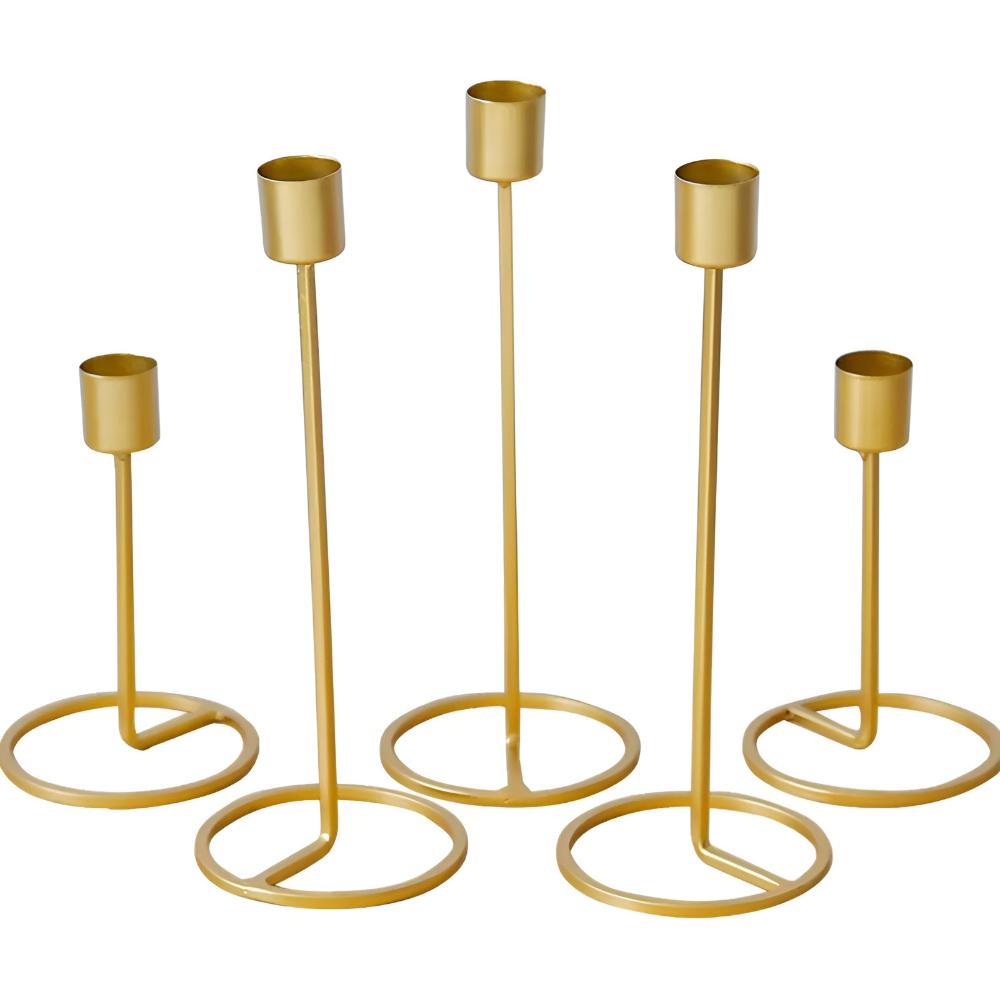 Goldene Romantische Kerzenhalter