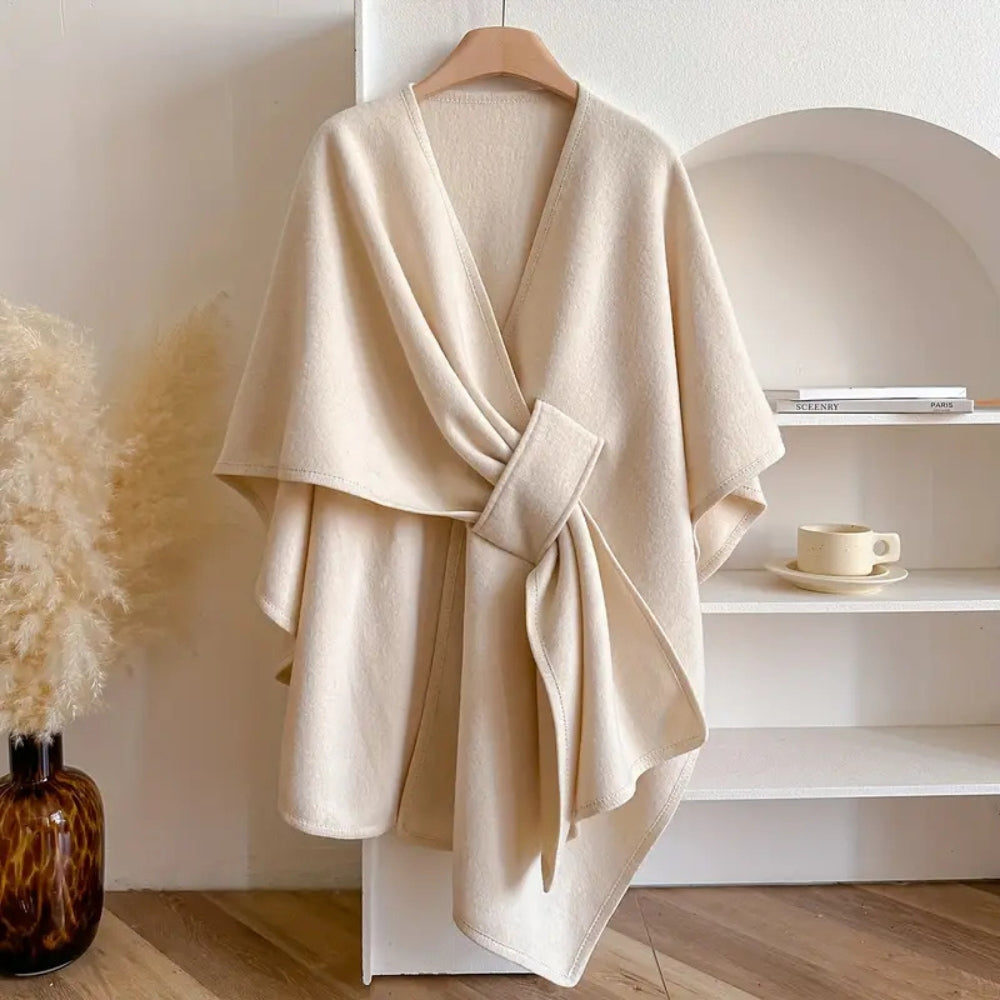Luxuriöser winddichter Poncho-Schal-Mantel