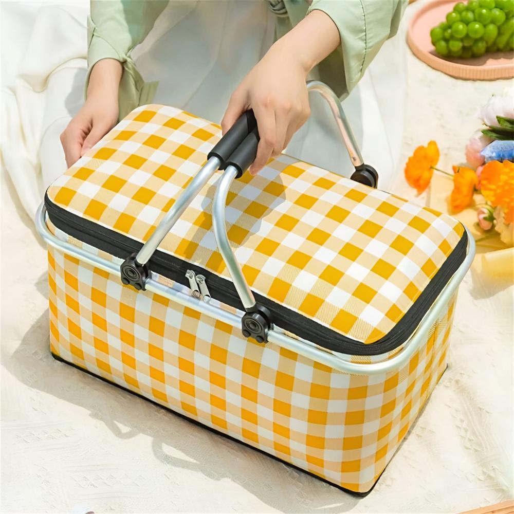 Faltbarer Karierter Picknickkorb