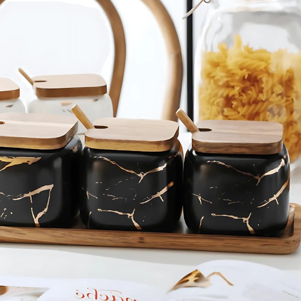 Royal Vein Porzellan Gewürzglas Set