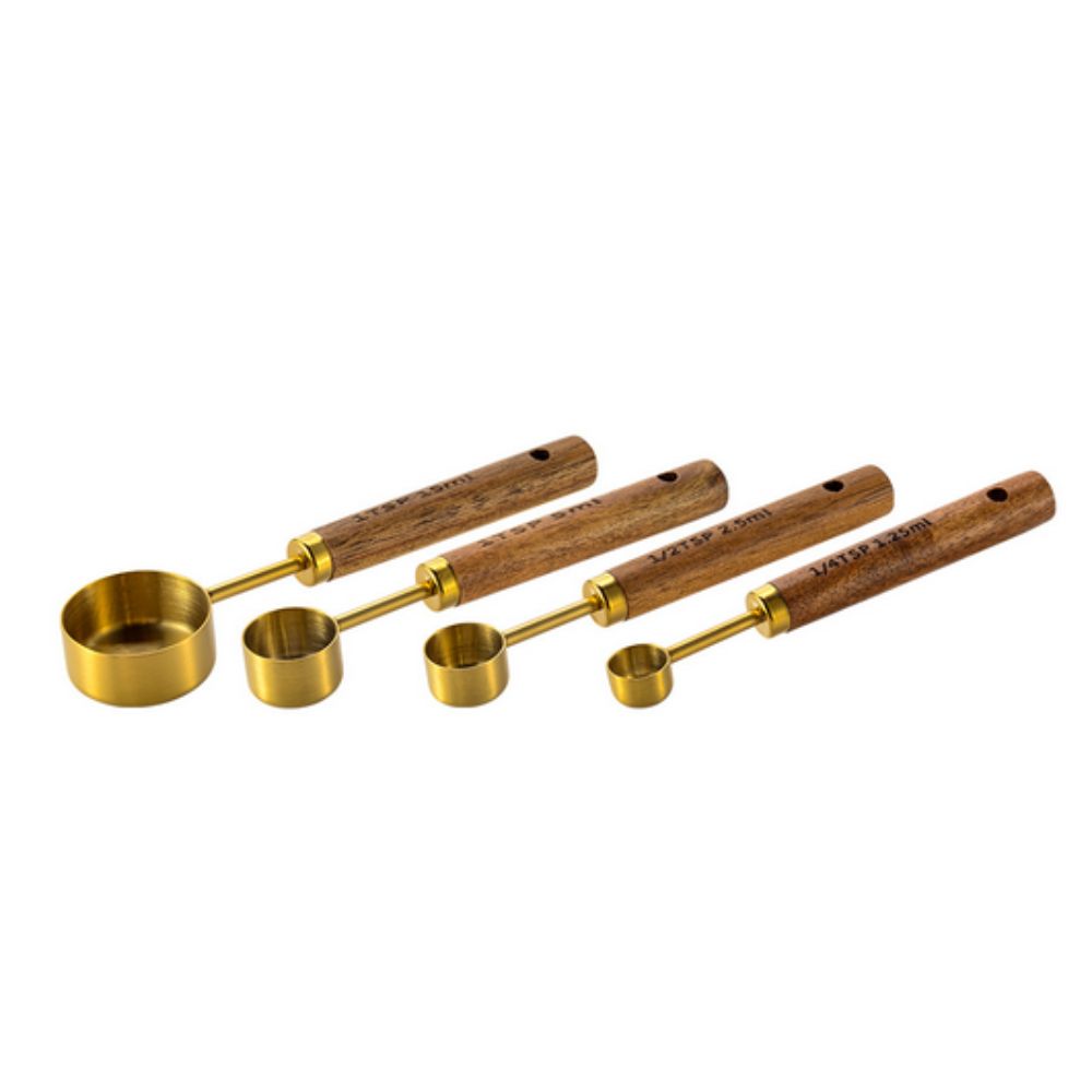 Goldenes Messlöffel-Set