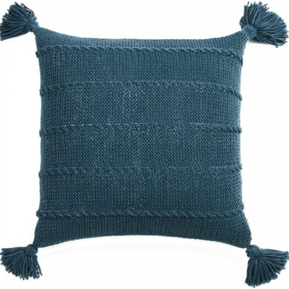 Nordische gestrickte Quasten-Kissen