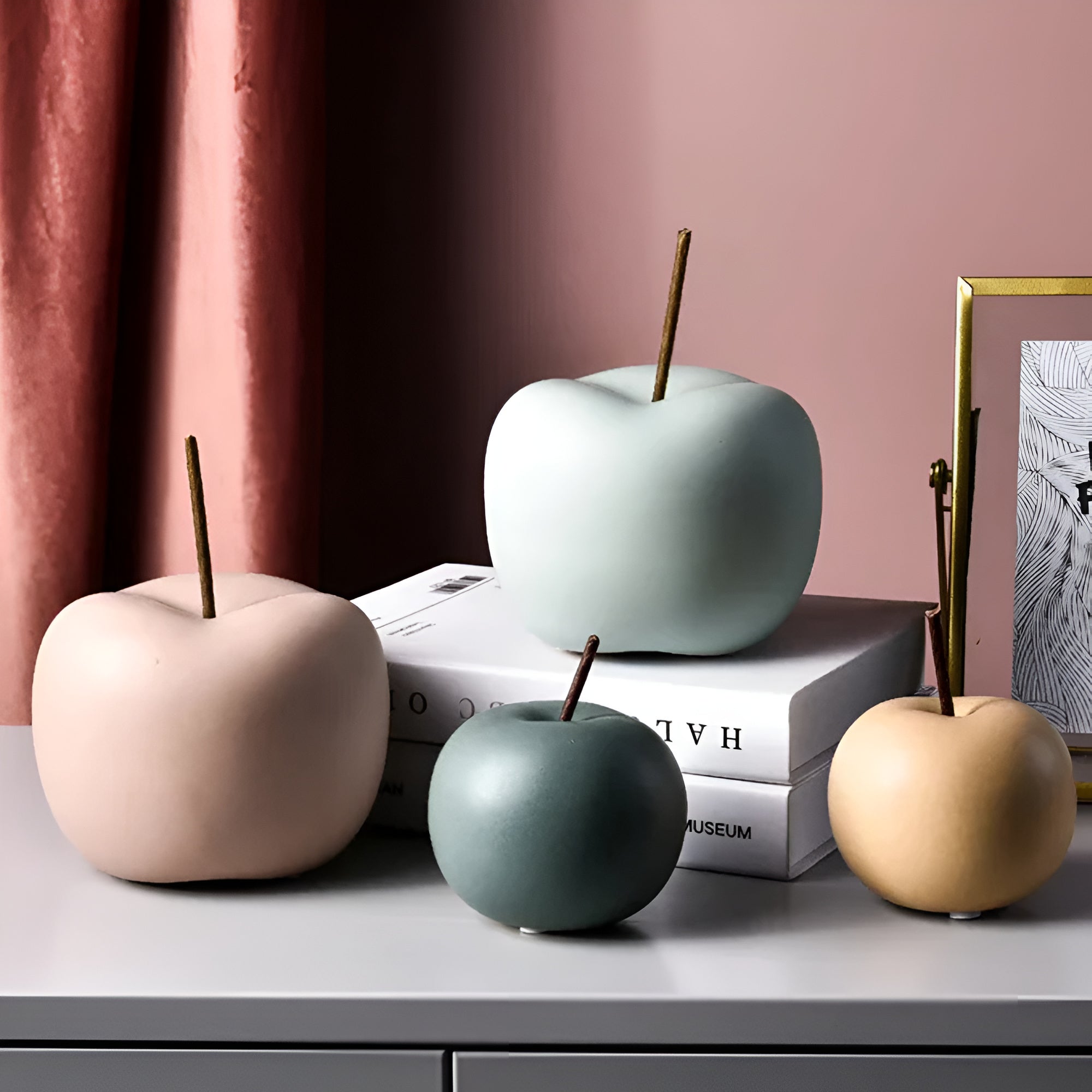 Apfel Keramik Ornamente