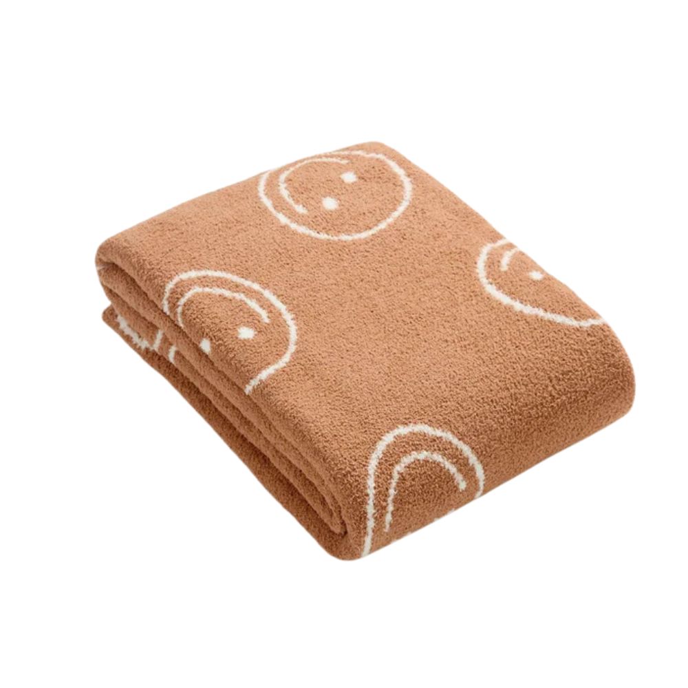 Smiley-Gesicht Plüschdecke