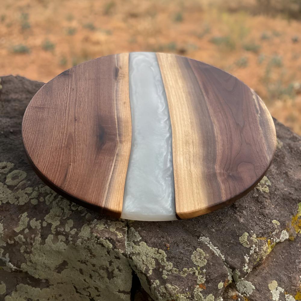 Artisan Epoxy Runde Holzschneidebrett