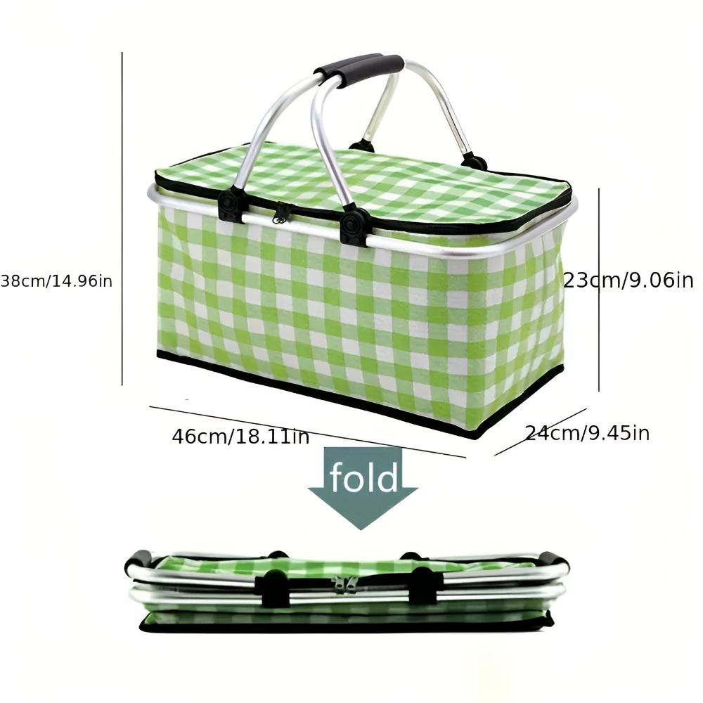 Faltbarer Karierter Picknickkorb