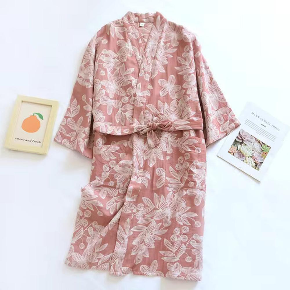Floraler Breeze Kimono Bademantel