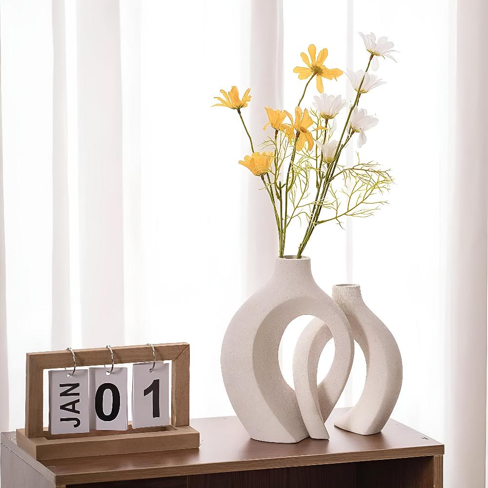 Unity Vase Duo | Modernes Abstract Keramik
