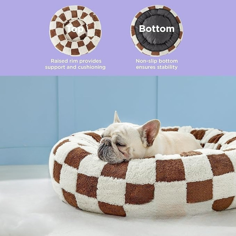 Snuggle Floral Checkerboard Haustierbett