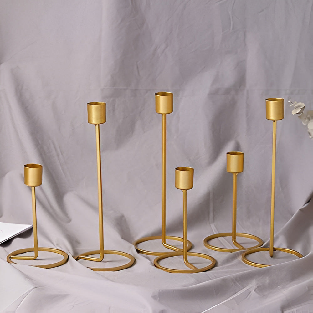 Goldene Romantische Kerzenhalter