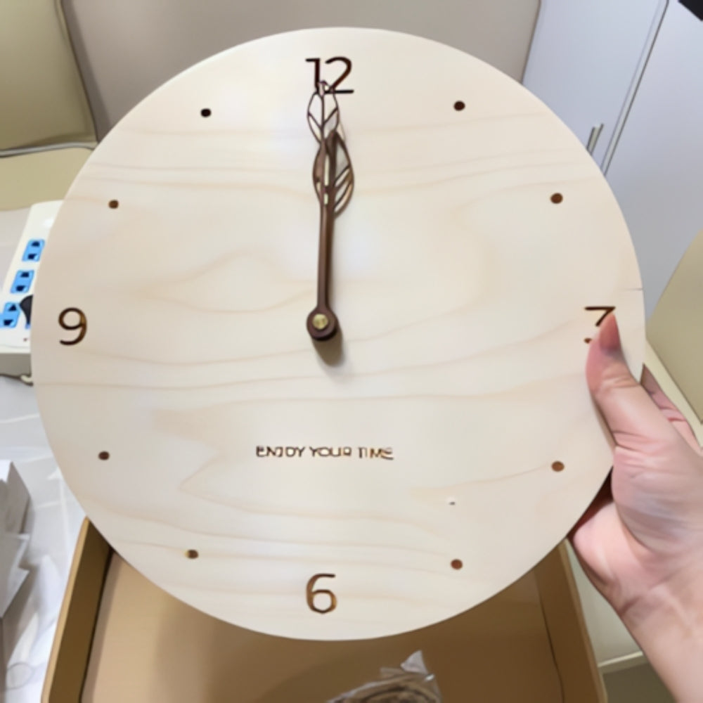Minimalistische Seil Holz Wanduhr