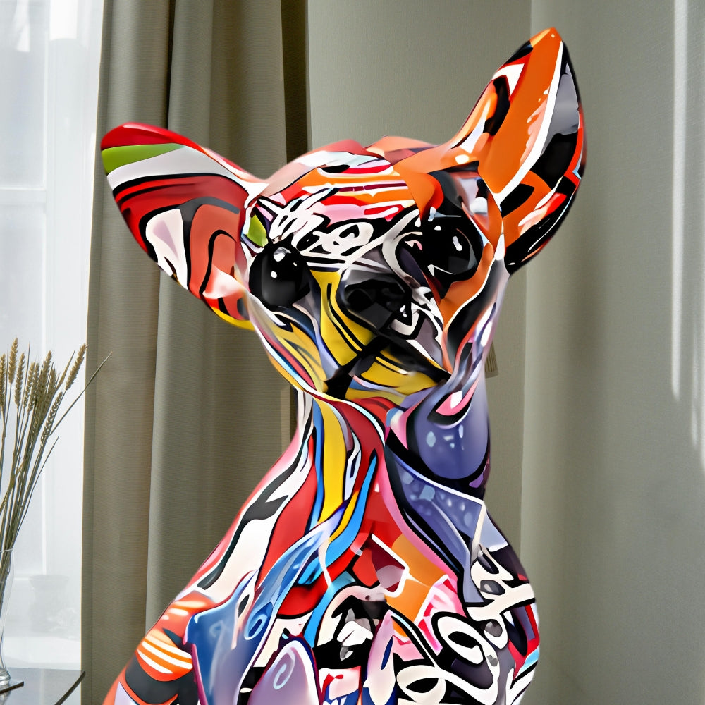 Street Art Chihuahua Skulptur