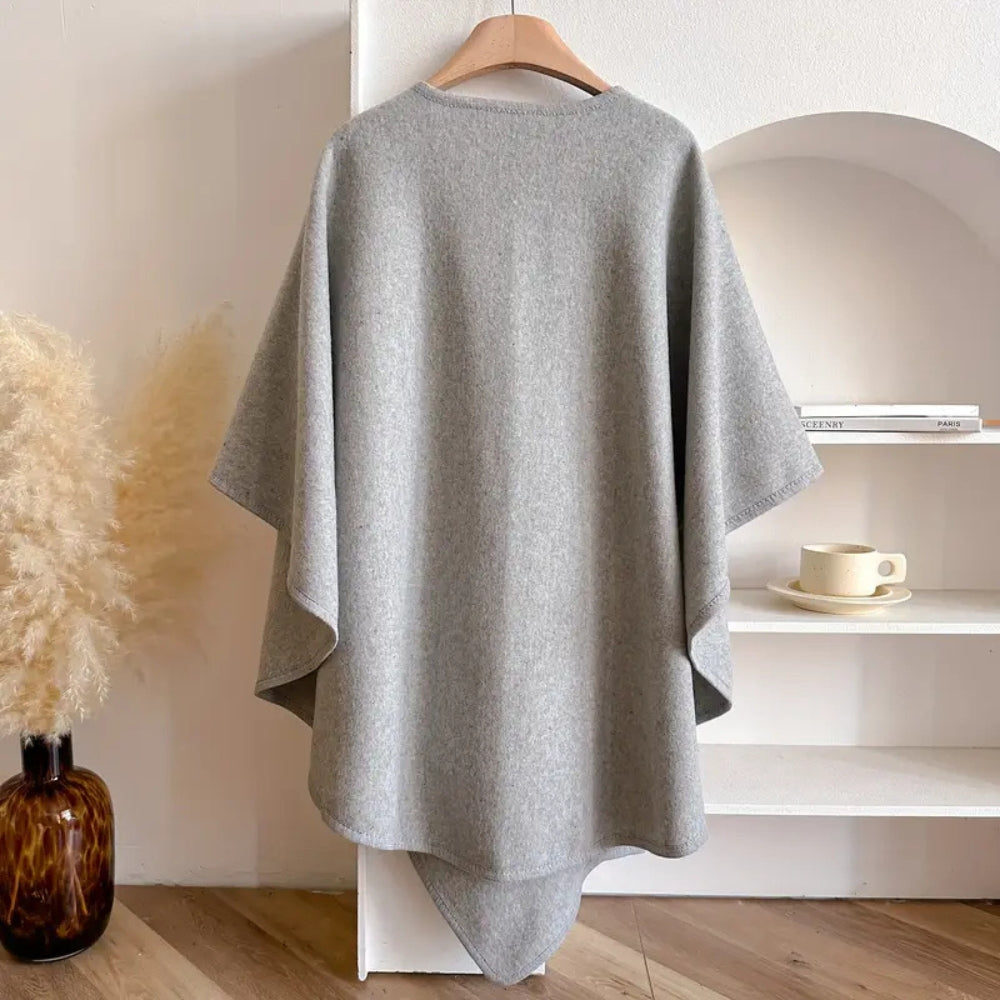 Luxuriöser winddichter Poncho-Schal-Mantel