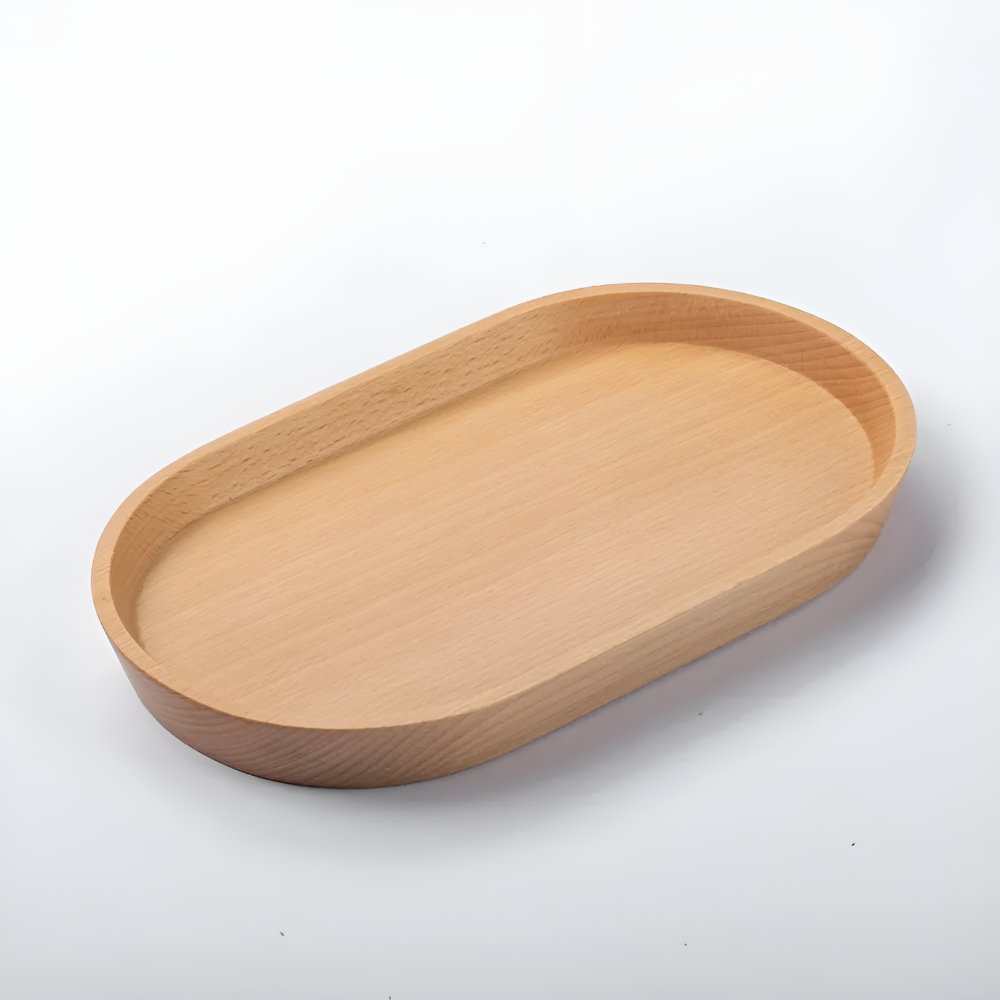 Naturbelassene Holzservierplatte