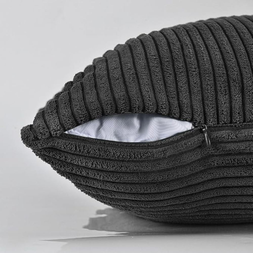 Rustikale Corduroy Kissenhülle