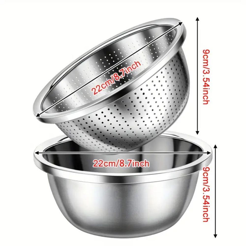 Rinse Mix Edelstahl Sieb Duo Set