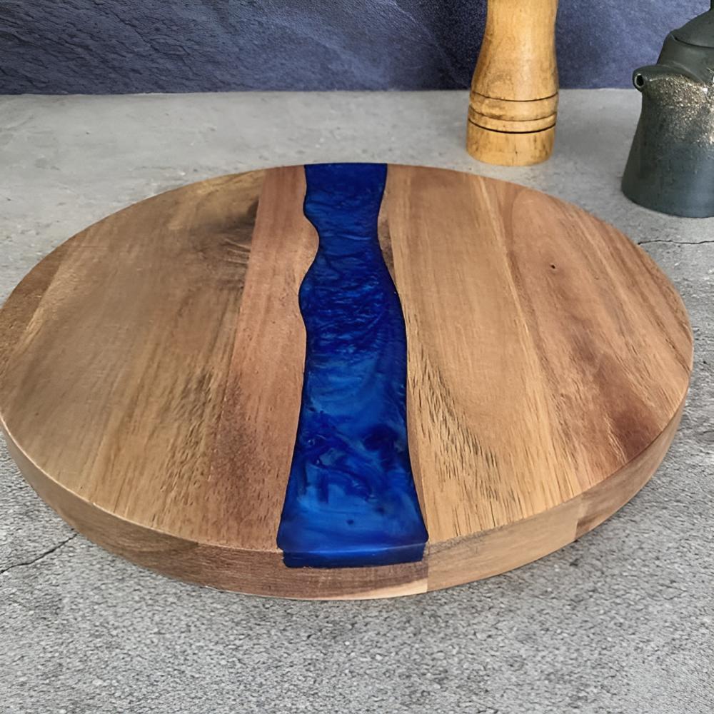 Artisan Epoxy Runde Holzschneidebrett