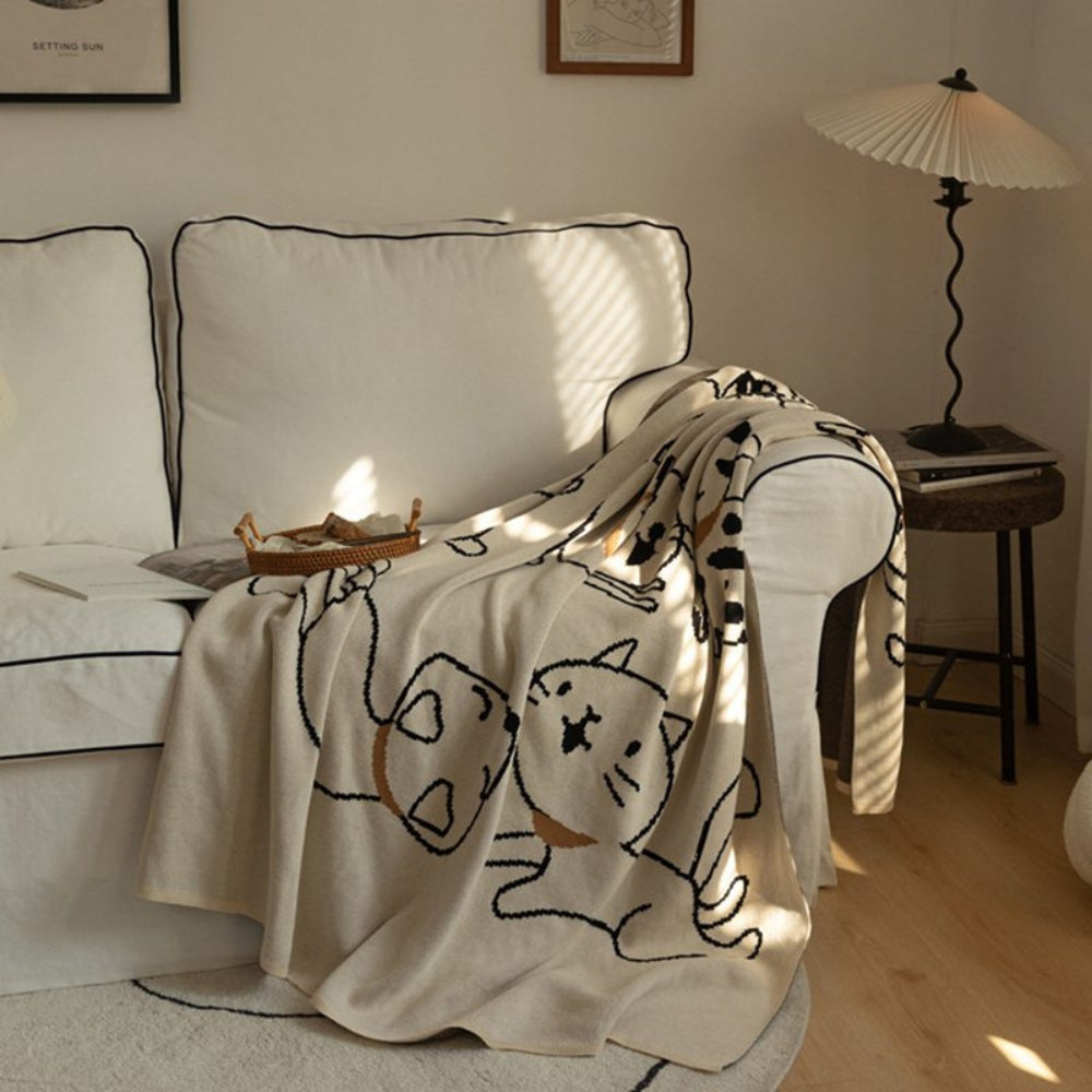 Purrsoft Baumwoll-Nickerchen-Decke
