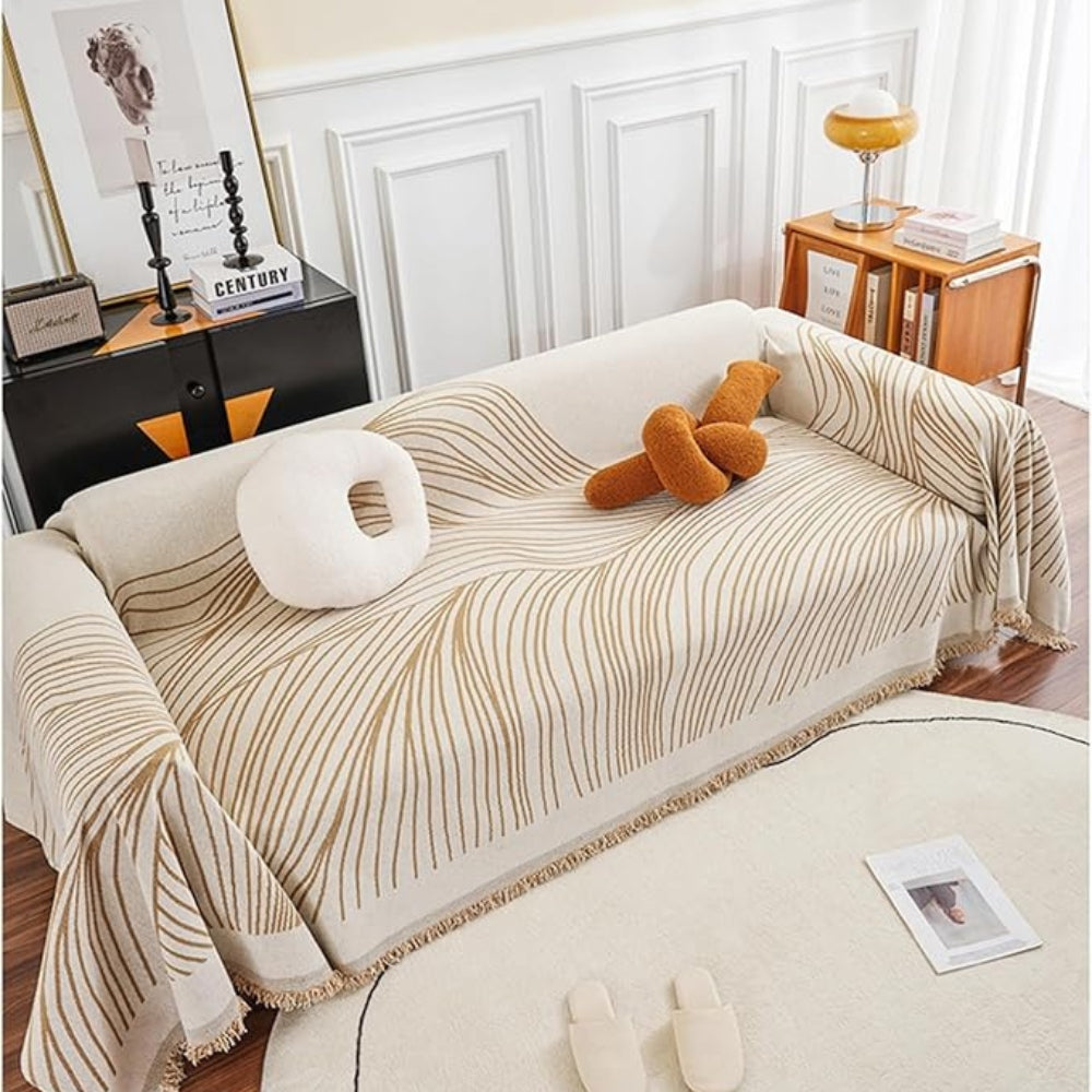 Calista Wave Chenille Sofaüberwurf