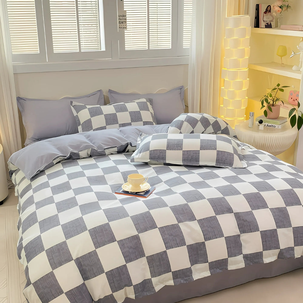 Chateau Karomuster Bettwäsche Set | 3-teiliges Set