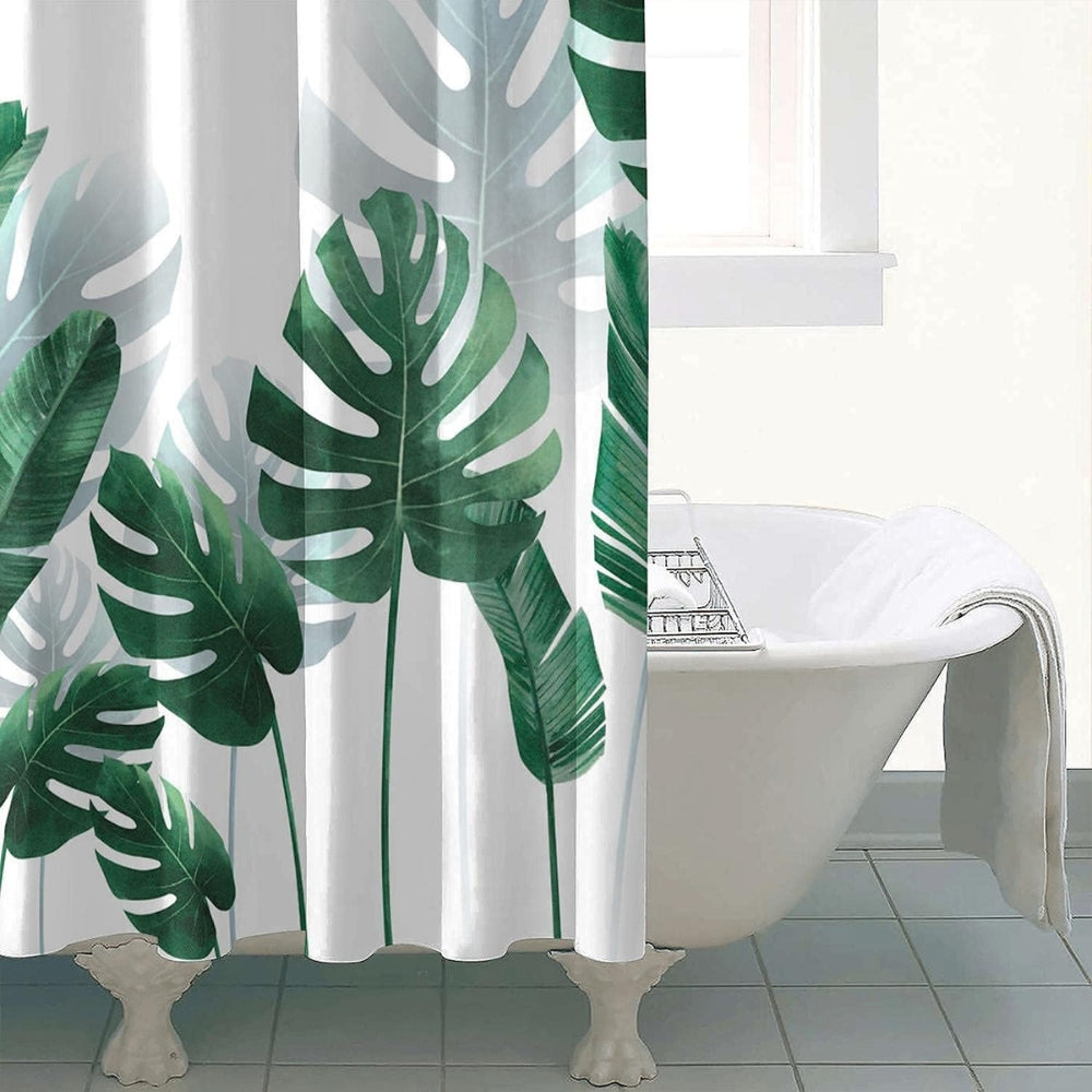 Tropische Monstera-Blätter Duschvorhang