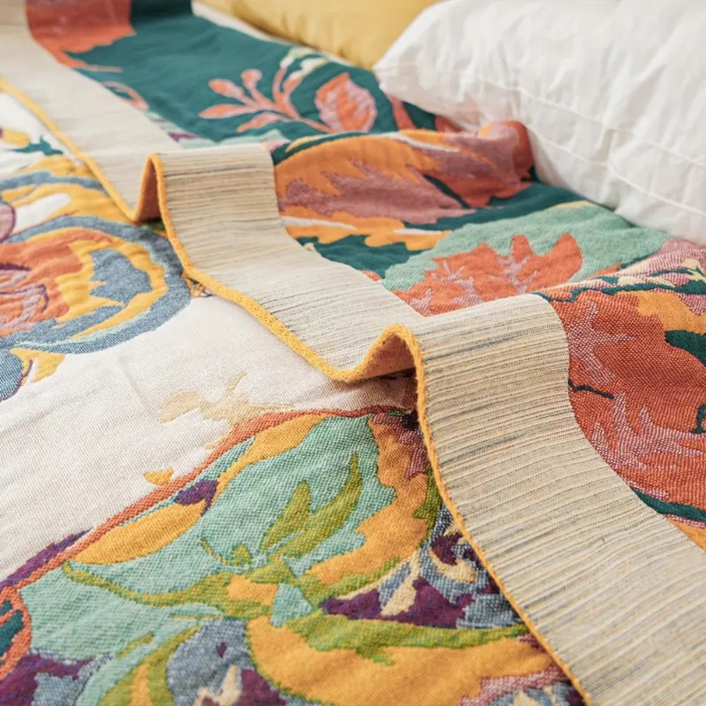 Sienna Floral Bloom Baumwoll-Decke