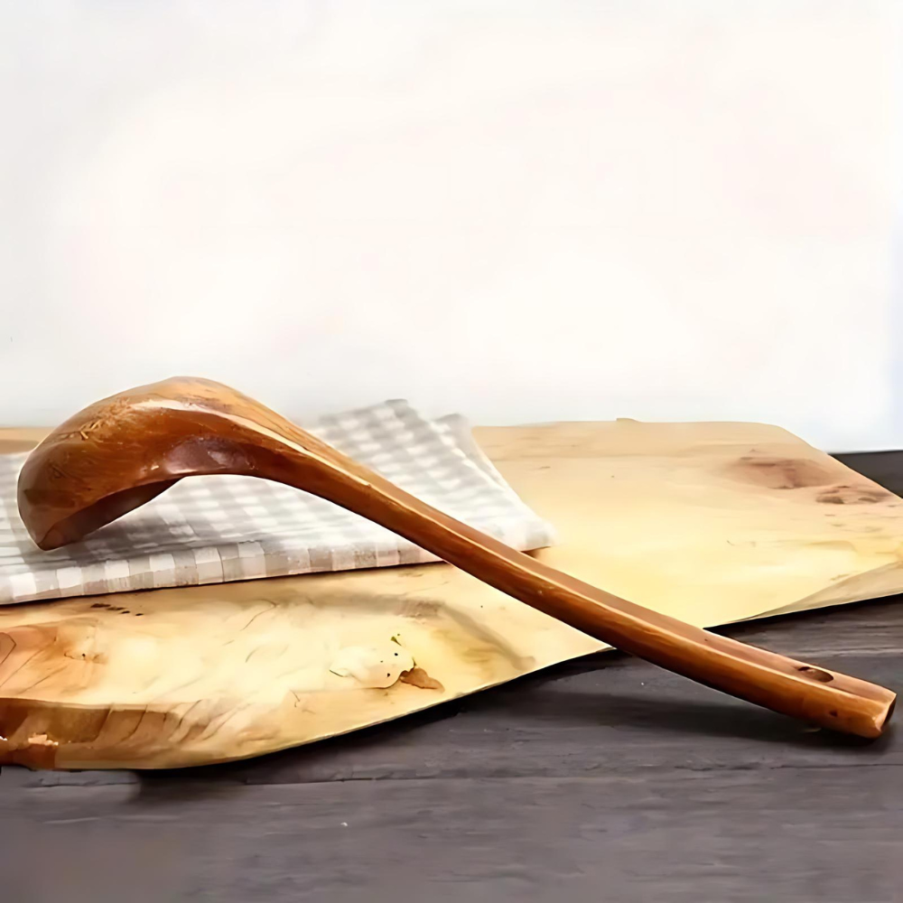 Natürlicher Holzlöffel für Suppe - 1 Stück