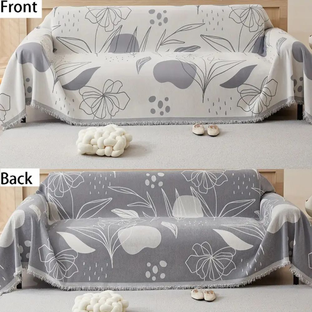 Florale Essenz Chenille Sofaüberwurf