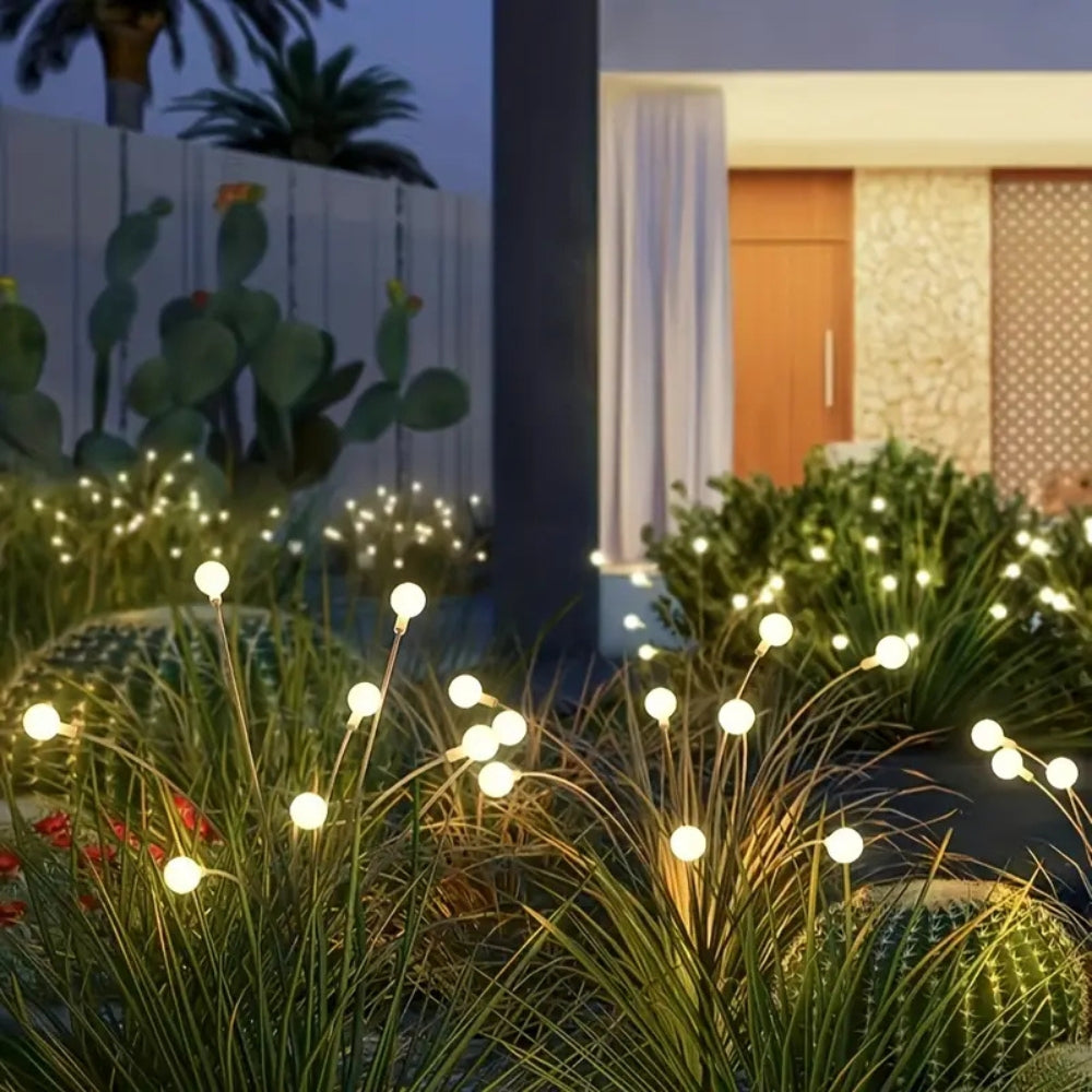 Solarbetriebene Glühwürmchen-Gartenlampen