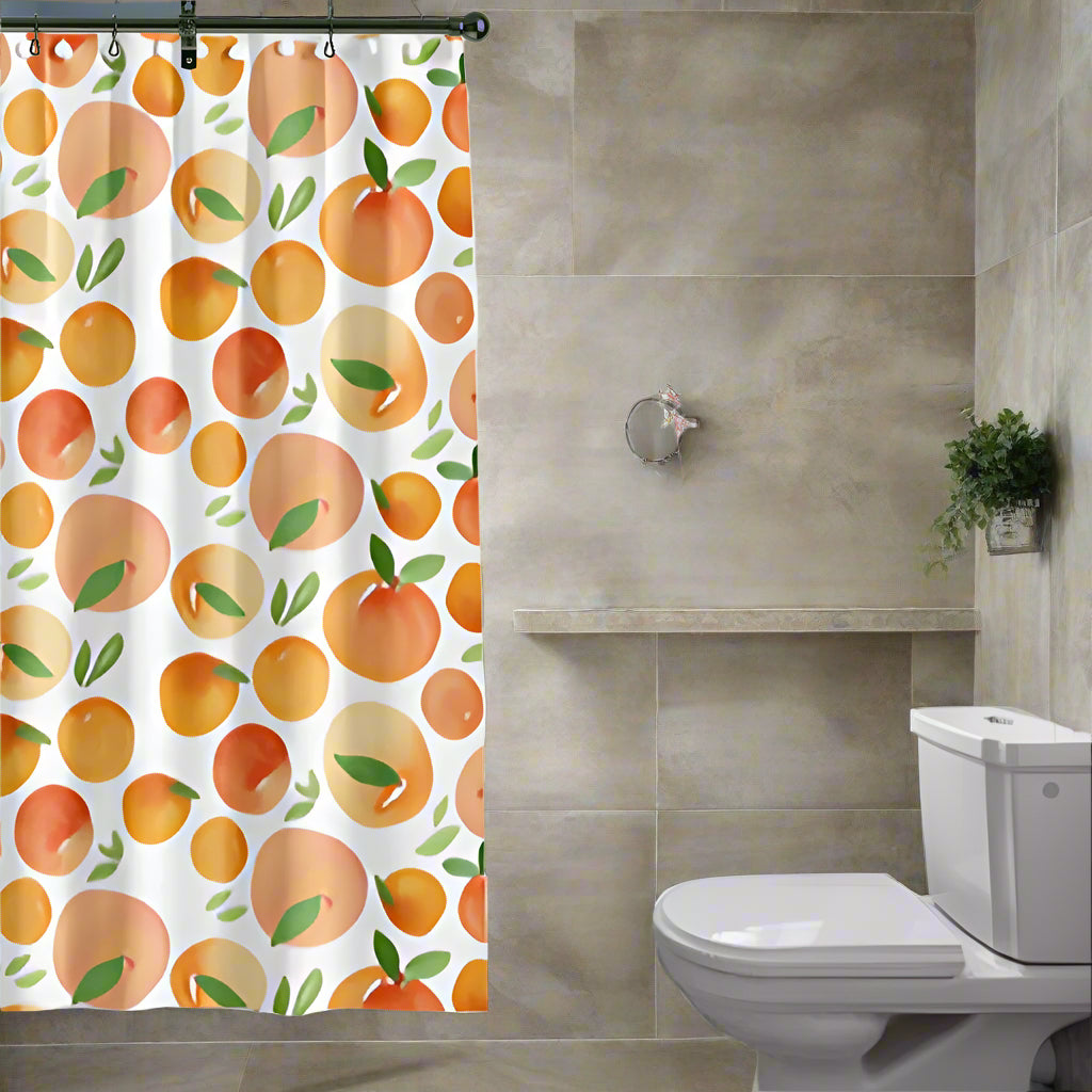 Sonnige Orangen Duschvorhang