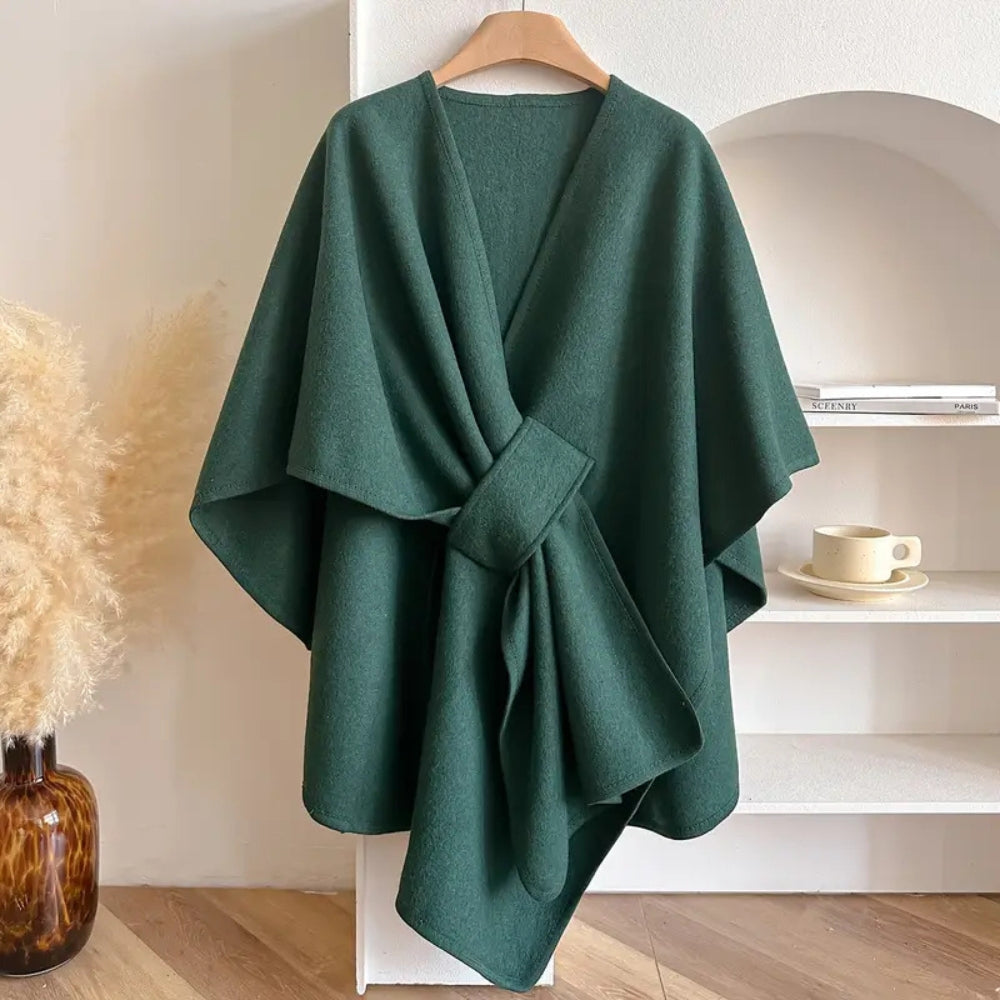 Luxuriöser winddichter Poncho-Schal-Mantel