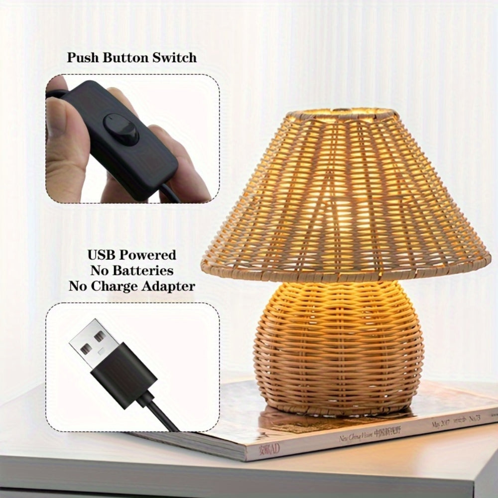 Noya Rattan Tischlampe Wohnkultur
