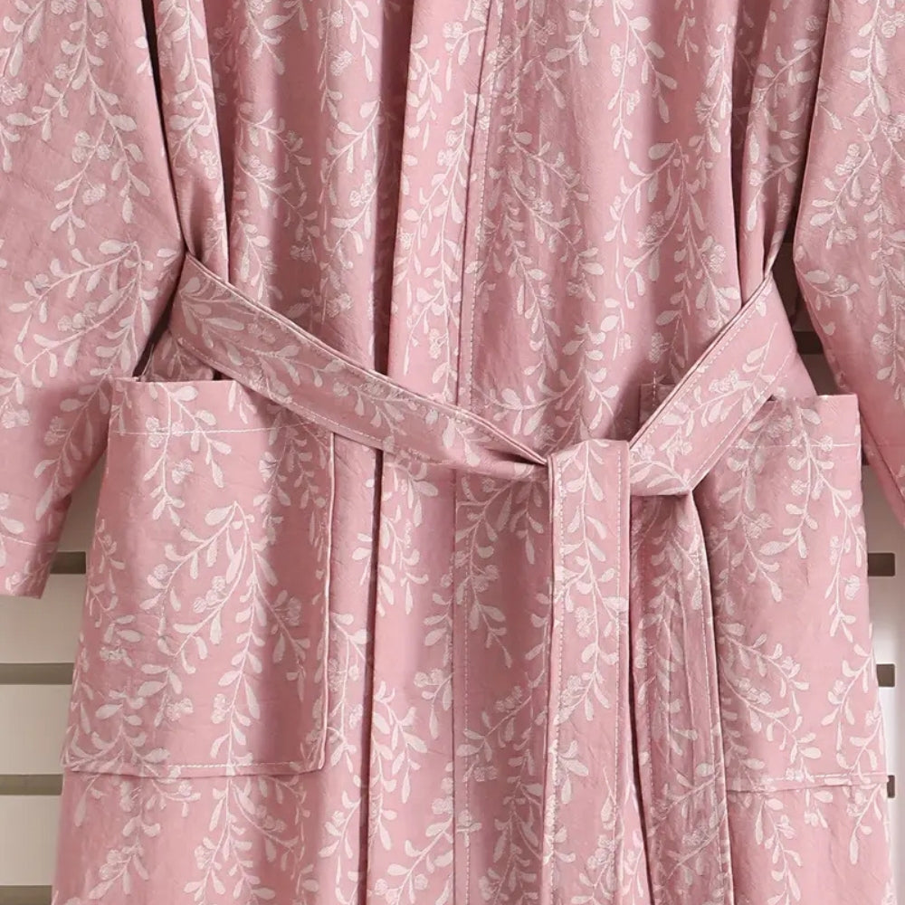 Leichtes Jacquard-Baumwoll-Bademantel
