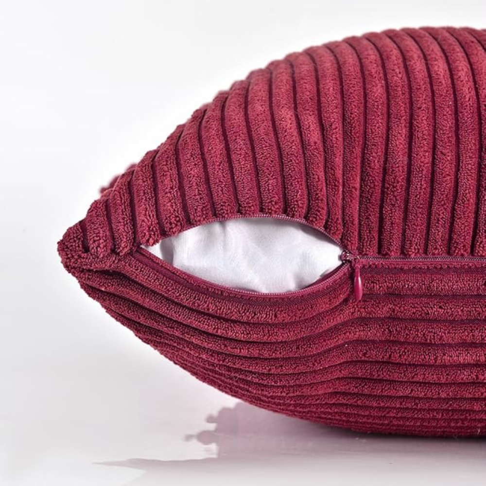 Rustikale Corduroy Kissenhülle