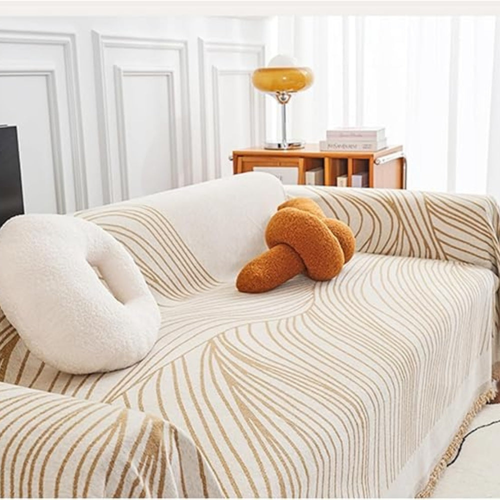 Calista Wave Chenille Sofaüberwurf