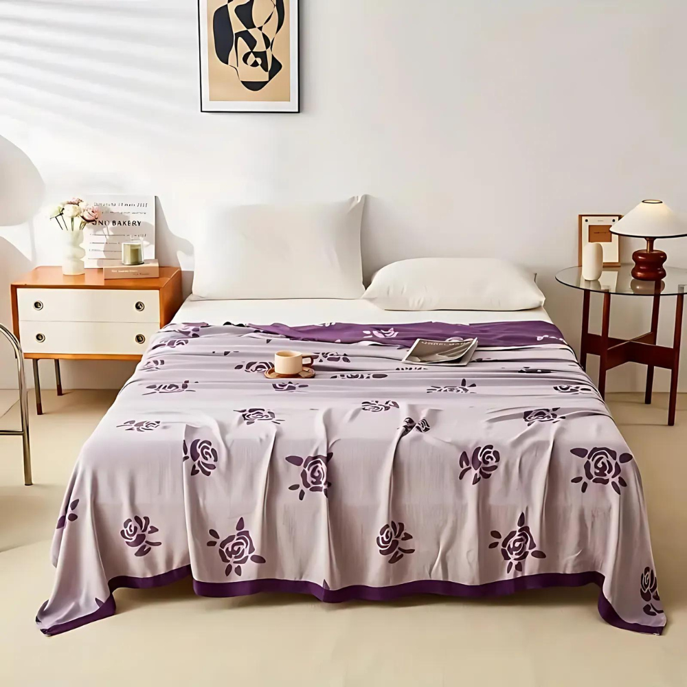 Bamboo Fiber Rose Kühlende Decke