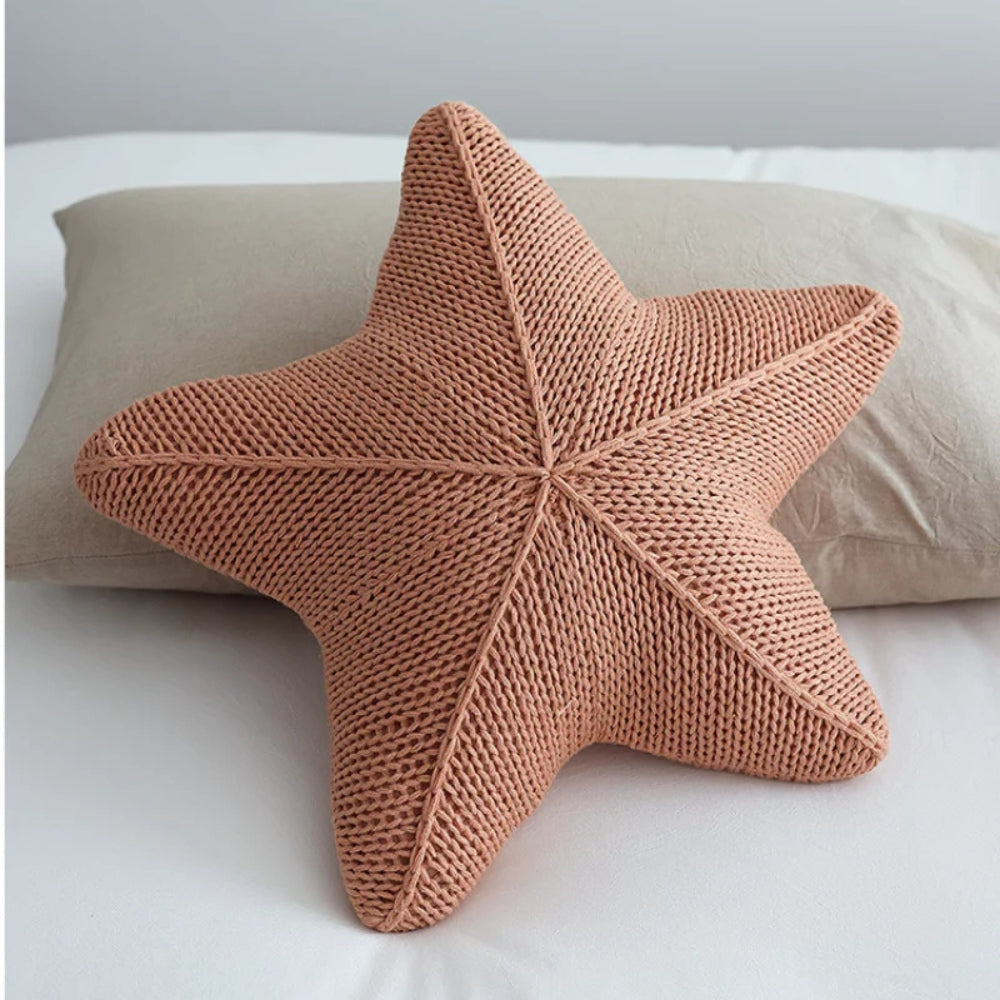 Sternenfisch Handgestricktes Kissen