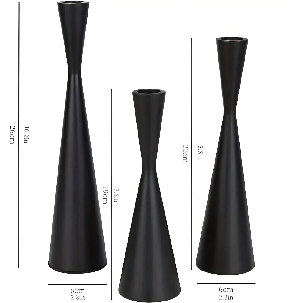 Eleganter Nordischer Messing-Waist Kerzenhalter | 3er Set
