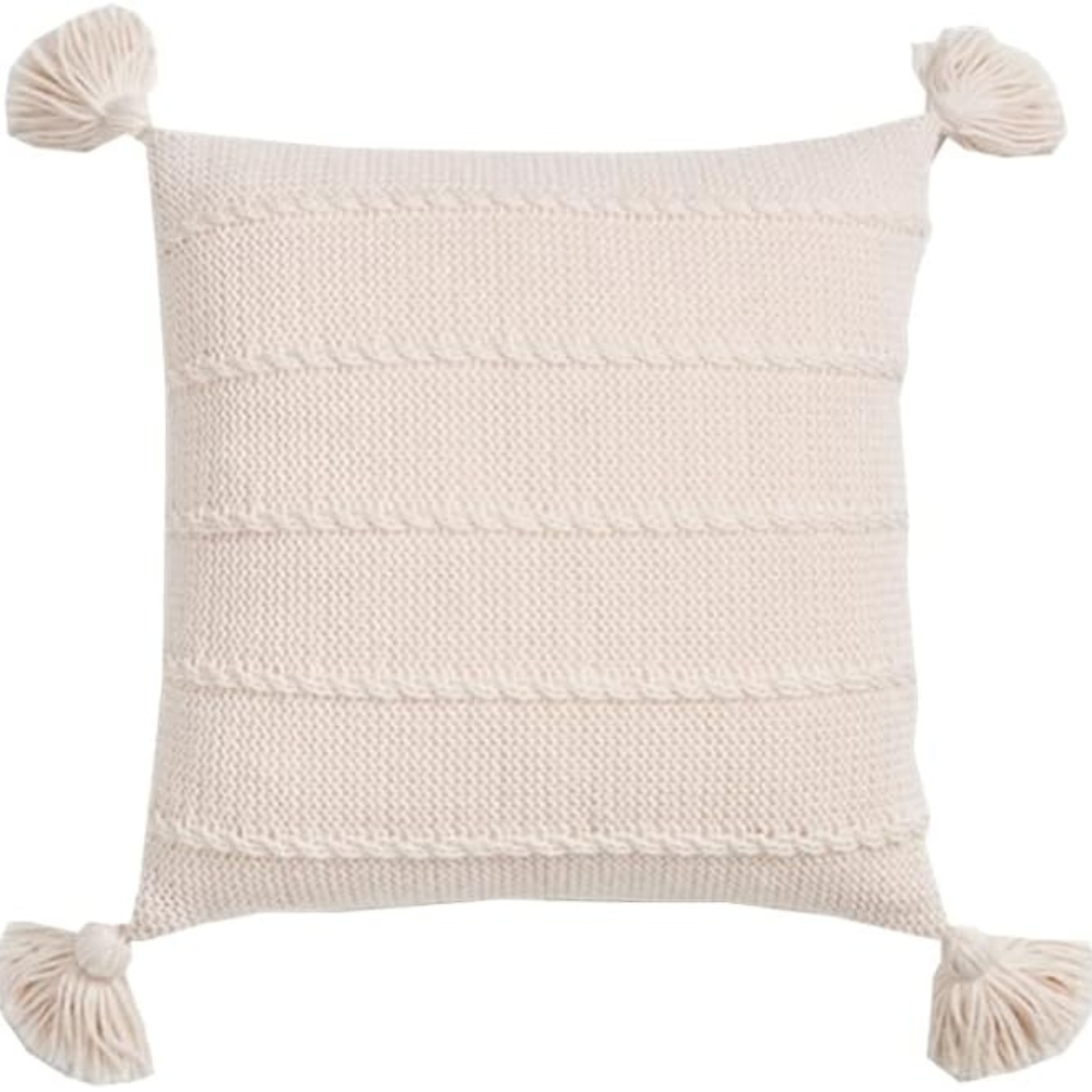 Nordische gestrickte Quasten-Kissen