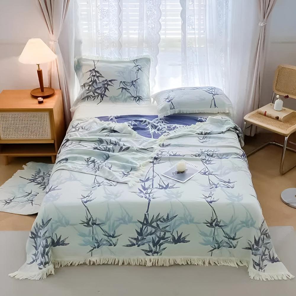 Bamboo Cotton Wendedecke Jacquard