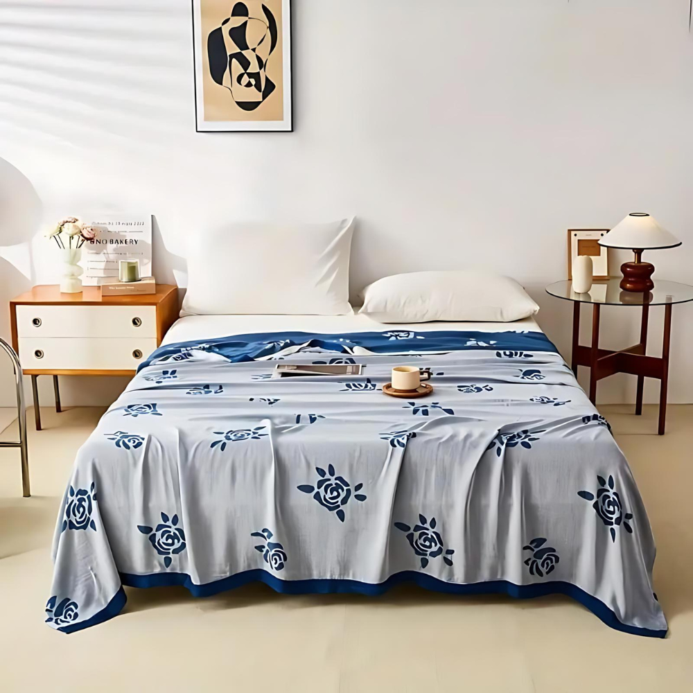 Bamboo Fiber Rose Kühlende Decke