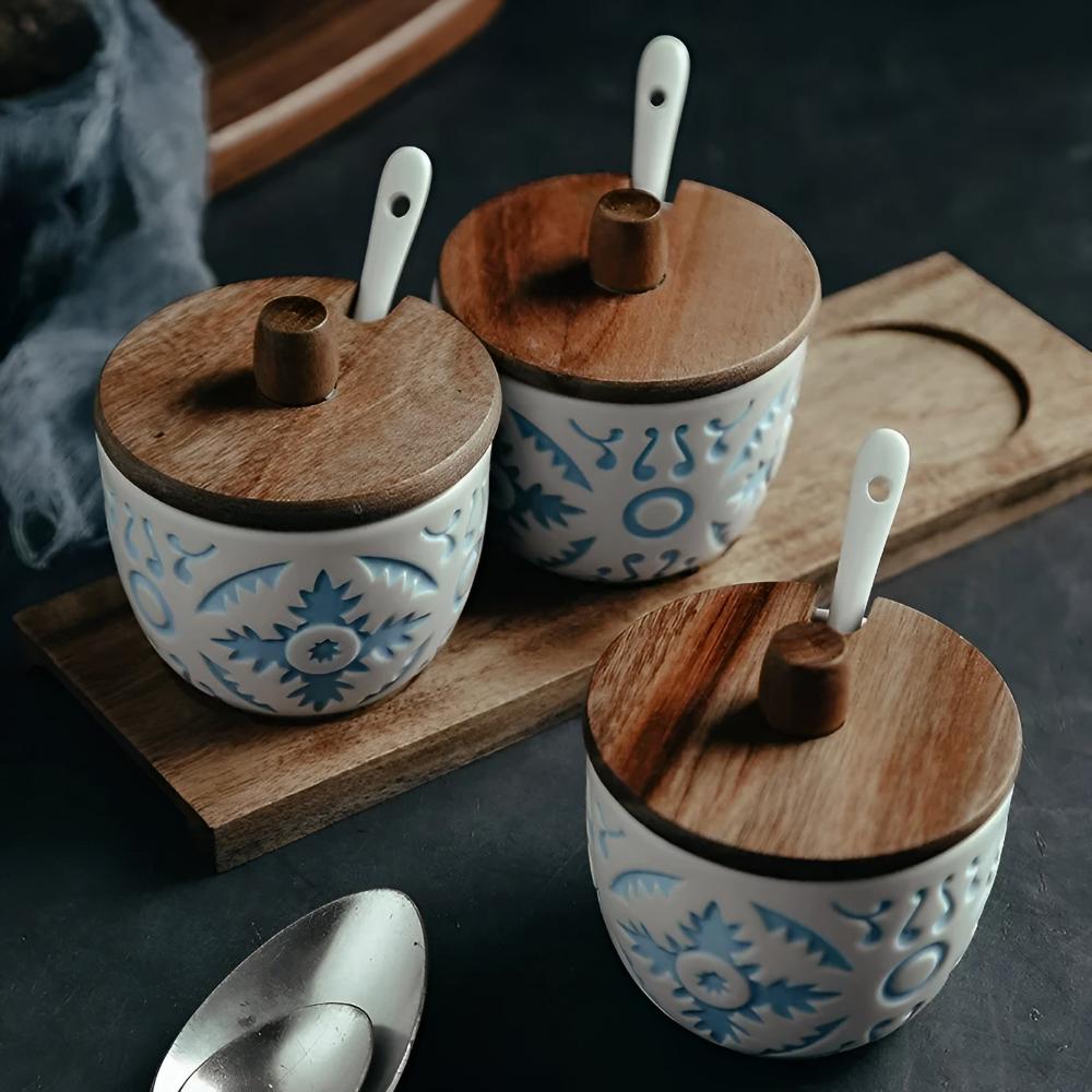 Keramisches Gewürzgläser-Set