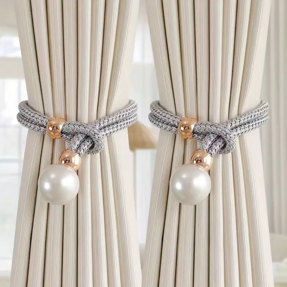 Glänzender Perlen Vorhang Halter | 2er Set
